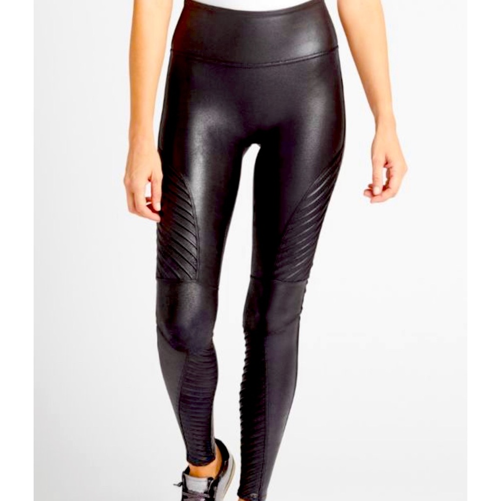 NWT Spanx Faux Leather Moto Legging